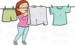 Hanging Laundry Clipart