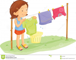 Hanging Laundry Clipart