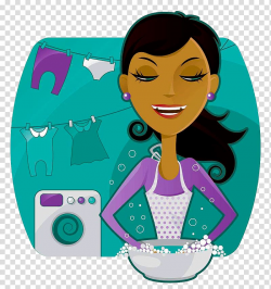 Laundry Washing machine Illustration, Mum is happy to wash ...