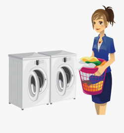 Laundry Room Washing Machine Clip Art - Cartoon Washing ...