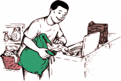 Clipart - Doing The Laundry