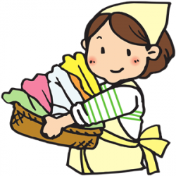 Woman with laundry basket clipart, cliparts of Woman with ...