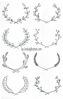 Laurel wreaths are (one of) my recent doodling obsessions ...
