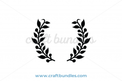 Laurel Wreath SVG Cut File by CraftBundles.com | CraftBundles