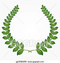 Vector Illustration - green laurel wreaths. EPS Clipart ...