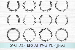 Laurel wreath SVG, DXF, EPS, AI, PNG, PDF, JPEG By ...