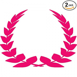 Amazon.com: ANGDEST Laurel Leaf Crown Silhouette (Pink) (Set ...