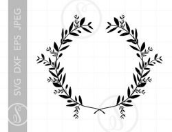 Laurel Wreath SVG | Laurel Wreath Clipart | Laurel Wreath Silhouette Cut  File | Laurel Svg Jpg Eps Pdf Png | Laurel Wreath Download SC687