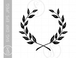 Laurel Wreath SVG | Laurel Wreath Clipart Download | Laurel Cut File for  Cricut | Laurel File Svg Jpg Eps Pdf Png SC599