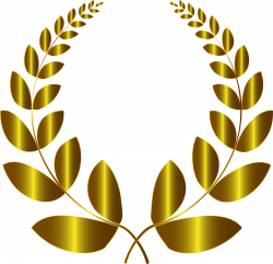 Clipart - Gold Laurel Wreath 3 No Background