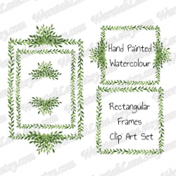 Clip art laurel wreath frames watercolor clipart frames ...