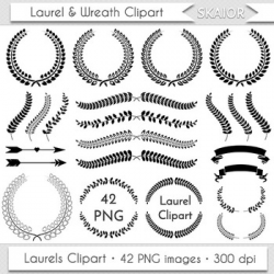 Laurel Clipart Wreath Clipart Laurels Clip Art Laurel Silhouette