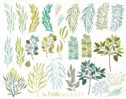 Spring Greenery Clipart Images, Green Plants Florals Flowers ...