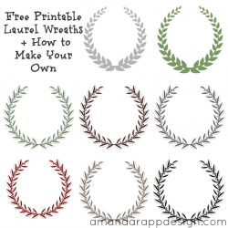 Free Printable Laurel Wreaths + How to Make Your Own. Olive ...