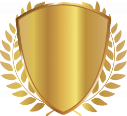 Business Financial adviser Award Laurel wreath - Golden Shield Badge ...