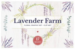 Lavender Farm Graphic Set - Clip Art ~ Illustrations ...