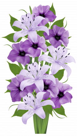 28+ Collection of Purple Flower Bouquet Clipart | High quality, free ...