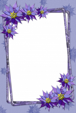 Purple Flower Transparent Frame | Bordes | Pinterest | Scrapbooking ...