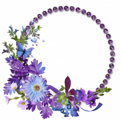 Beautiful Purple Round Flowers Transparent Frame | Gallery ...