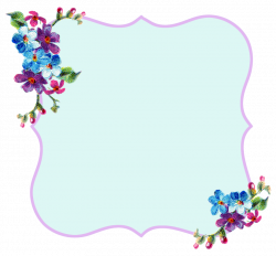 ♥Freebie Image: Pretty Lavender and Blue Printable Frame ♥ - Free ...