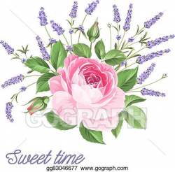 Clip Art Vector - Single rose card. Stock EPS gg83046677 ...