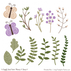Lavender Flower Clipart & Vectors