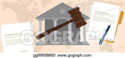 Vector Illustration - Constitutional law verdict case legal ...