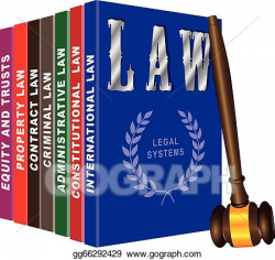 Vector Art - Set of books on law. EPS clipart gg66292429 ...