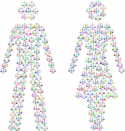 Clipart - Prismatic Gender Equality Male And Female Figures 2 No ...