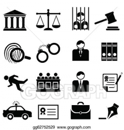 Vector Illustration - Legal, law and justice icons. Stock ...