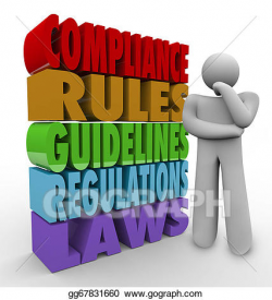 Clipart - Compliance rules thinker guidelines legal ...