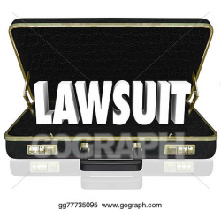 Stock Illustration - Lawsuit briefcase legal court case 3d ...