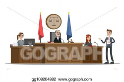 Vector Stock - Court building interior with courtroom. trial ...