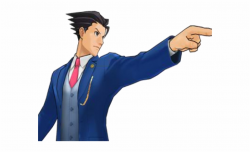 Ace Attorney Clipart Objection - Phoenix Wright Point Gif ...