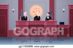 EPS Vector - Law process with judge lawyer and procurator in ...