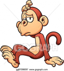 Vector Art - Lazy monkey. Clipart Drawing gg87098097 - GoGraph