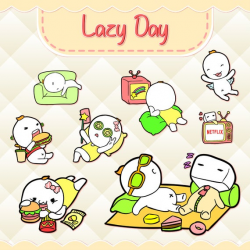 lazy Day Clipart - Kawaii Download - Cute lazy Day Clipart - Hand drawn -  Planner Stickers Clipart - Clip art Instant Download PNG file