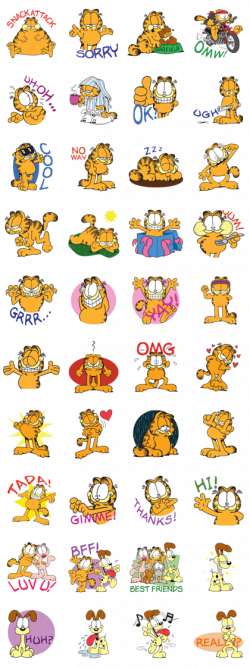The lazy cat is out on the prowl! Garfield is here with his friends ...