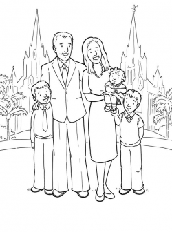 free lds clipart to color for primary children - Clip Art ...