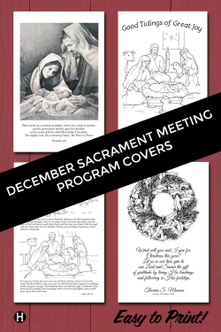 December Program Covers | Music LDS Sacrament Mtg | Lds clipart
