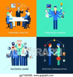 Vector Illustration - Business team leader banners. Stock ...