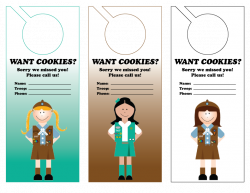Girl Scout cookie door hanger - great for cookie sales-Be safe! Do ...