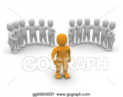 Stock Illustration - Leader and two groups. 3d rendered ...
