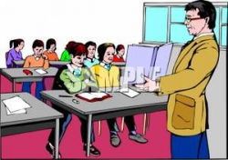 teacher and students in a classroom clip art | Clipart image ...