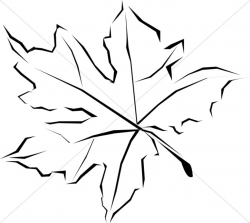 Line Art Fall Leaf | Leaf Clipart