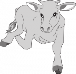 Running Cow Clip Art at Clker.com - vector clip art online, royalty ...