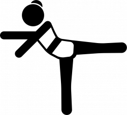 Girl Stretching Left Leg And Arms Svg Png Icon Free Download (#7615 ...