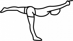 Man Standing On Right Leg Stretching Leg And Arms Svg Png Icon Free ...