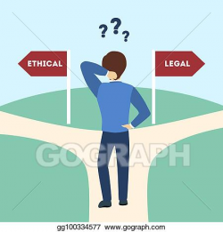 Vector Illustration - Ethical or legal. EPS Clipart ...