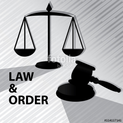 Law and order -Grayscale,clipart with gavel and weigh scale ...